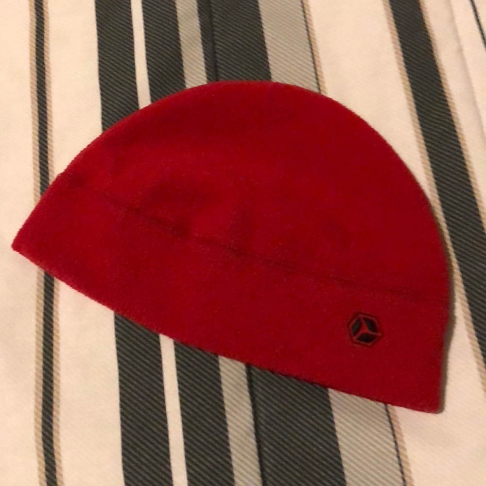 Red knit hat